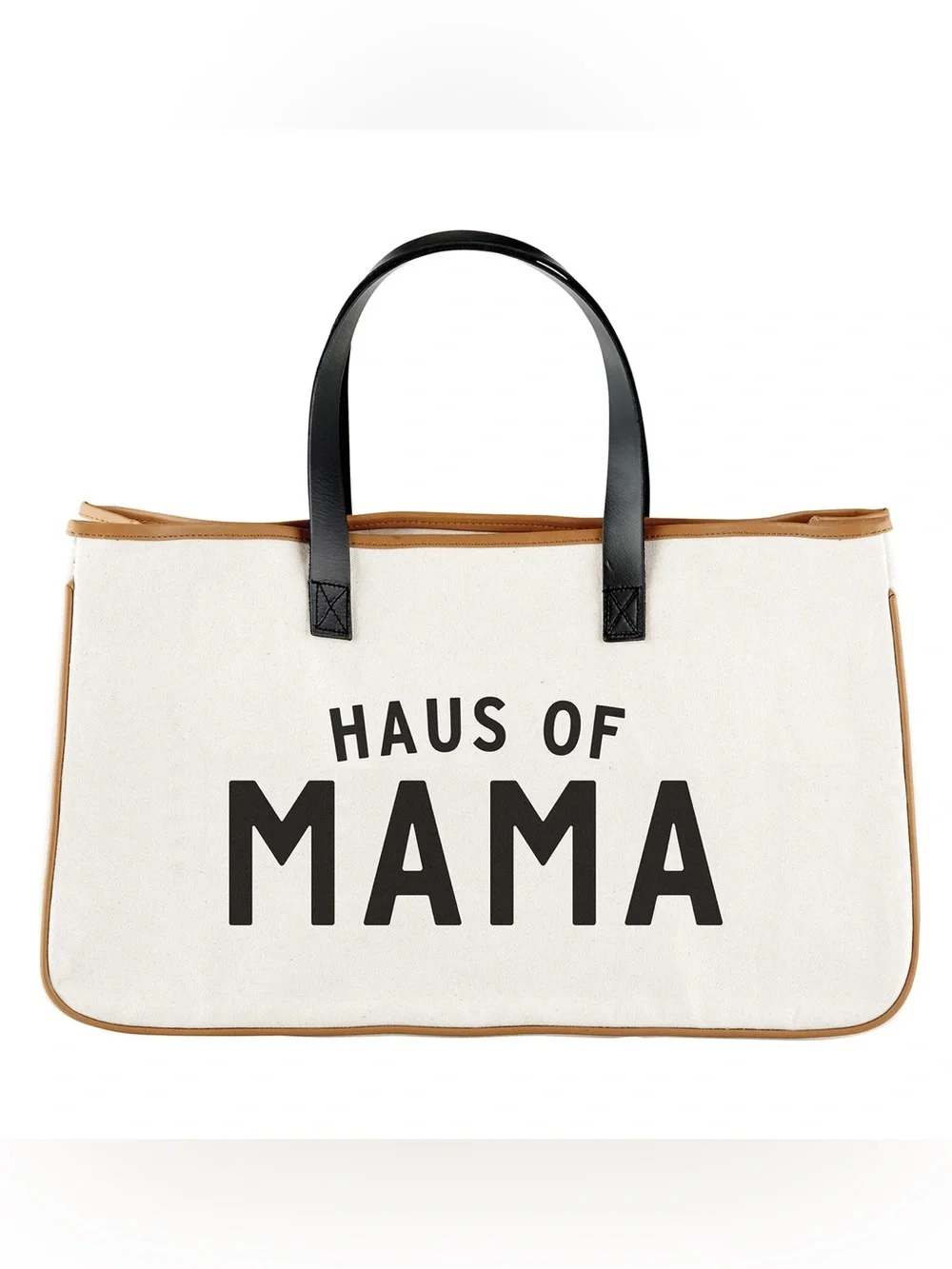 Haus of Mama Canvas Tote Bag Santa Barbara Design Studio Oversized Natural Black